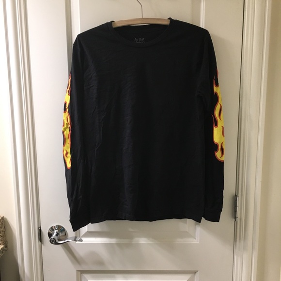 Thrasher Tops - Flame Long-sleeved Shirt